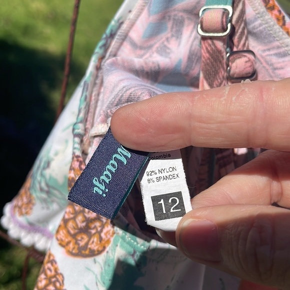 Maaji  Girls Ruffled Pineapple Tank Bikini Top - Picture 7 of 7